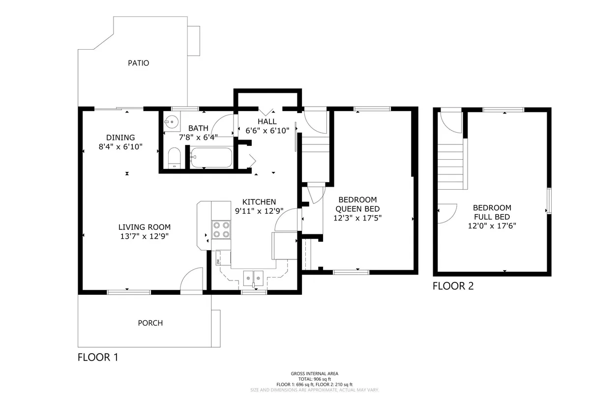 This image showcases an expansive, open-concept interior encompassing the kitchen, dining area, living room, and partial views into the bedrooms. The spaces are bright and homey, with inviting furnishings, coastal décor accents, and ample natural light streaming in through windows.